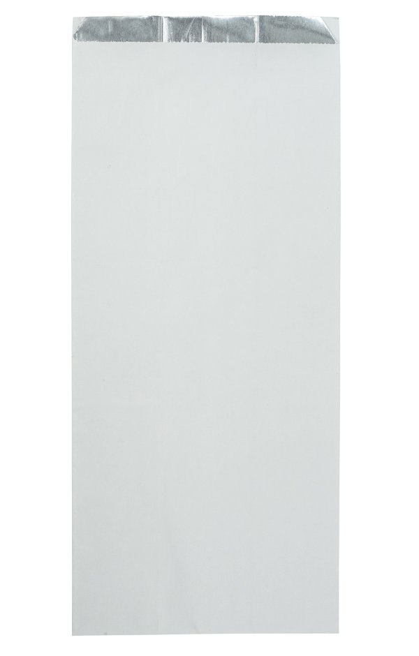 Пакет для кур бумажный, 140х90х320 мм, фольгированная бумага, белый